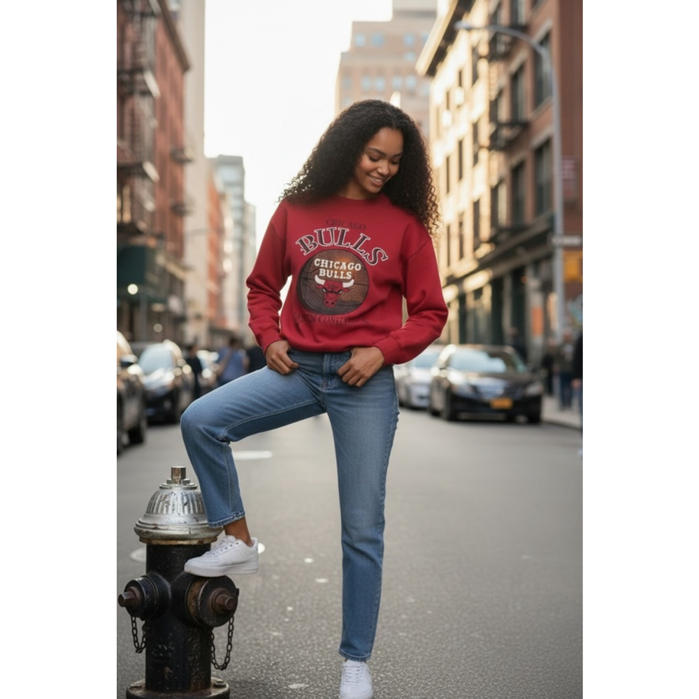 Vintage 90’s Chicago Bulls Sweatshirt Medium Crewneck Pullover NBA Made USA